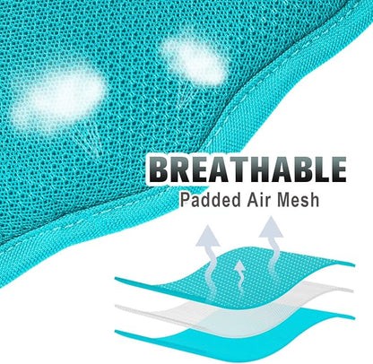 BARKBAY No Pull Dog Harness Large Reflective Dog Harness with Front Clip and Easy Control Handle for Walking Training Running with ID tag Pocket(Ocean Blue,L) BARKBAY