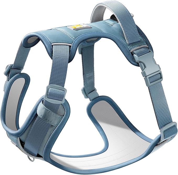 Core Dog Harness with Handle and Pocket, Sliver ion Inner Fabric, Wear-Resistant Shell Fabric, Reflective and Soft Padded (Capri Blue, Size Large) WOOFO