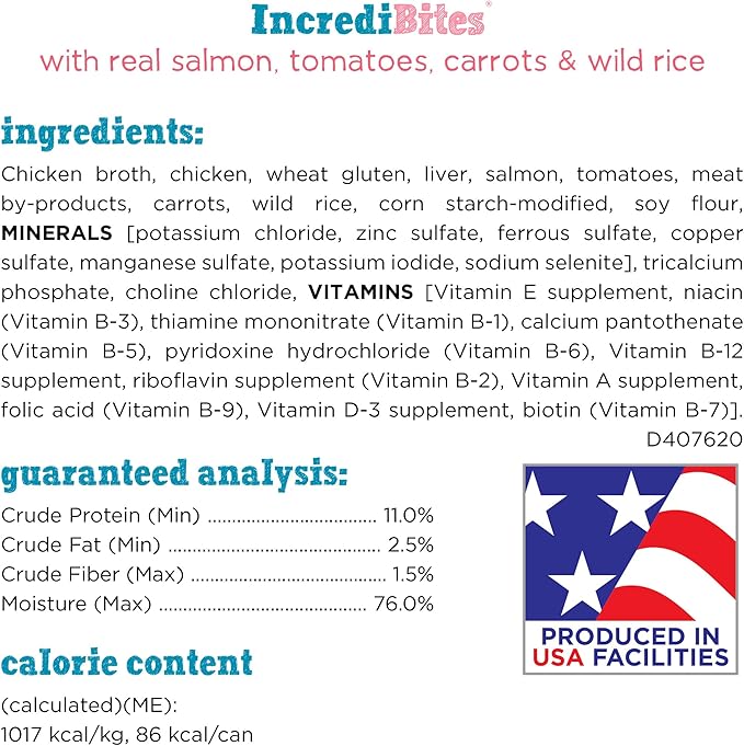 Purina Beneful Small Breed Wet Dog Food With Gravy, IncrediBites with Real Salmon - (8 Packs of 3) 3 oz. Cans - PAWPICO