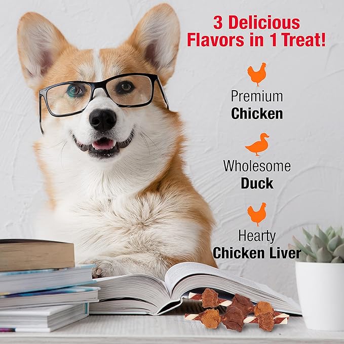 Good'N'Fun Triple Flavored Rawhide Kabobs for Dogs - PAWPICO