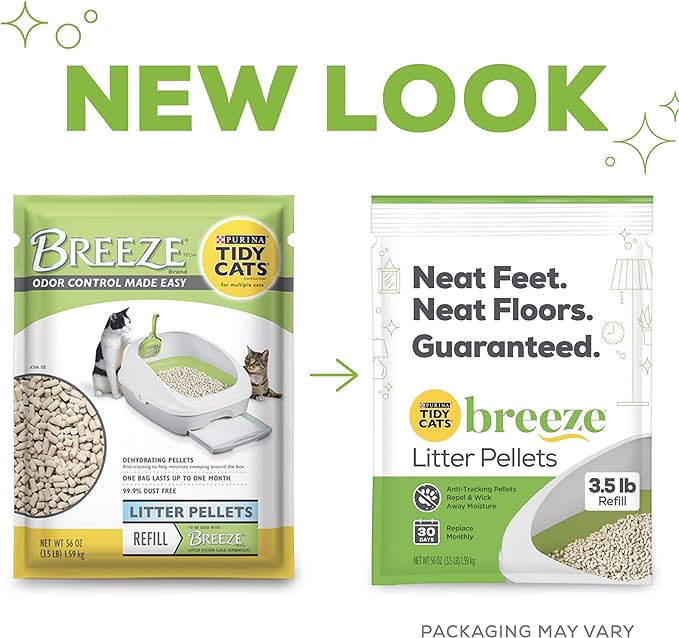 Purina Tidy Cats Litter Pellets, Breeze Refill Litter Pellets in Recyclable Box - (6) 3.5 lb. Bags - PAWPICO