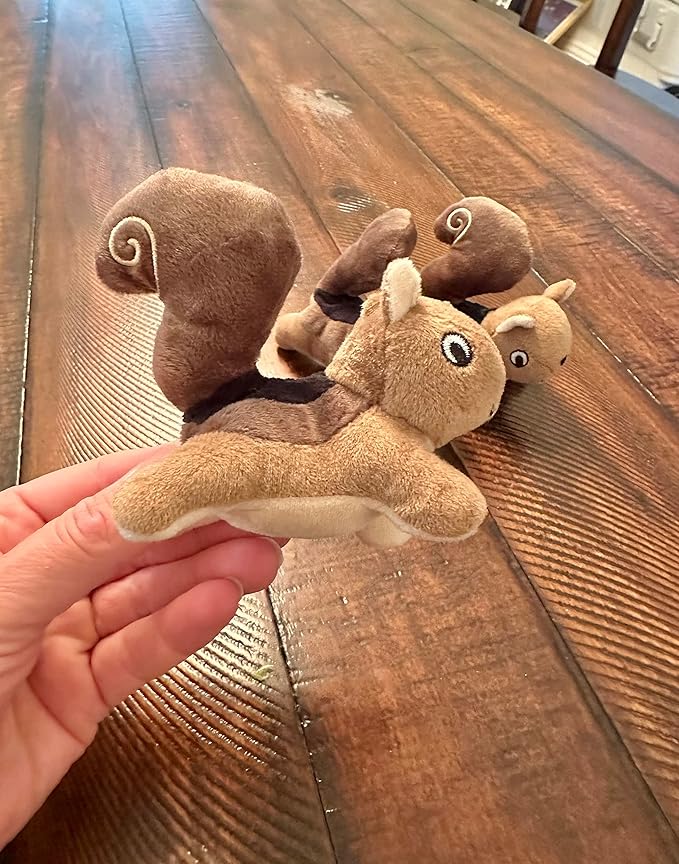 Hide and Seek Dog Toy, Stuffed Animal Tree House, Burrow Dog Toy, Hide and Seek Toy for Small Dogs (Replacement Animals, Squirrel) - PAWPICO