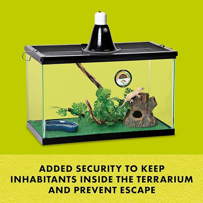 Zilla Reptile Terrarium Fresh Air Screen Non-Locking Clips, 2 Pack, Large Zilla