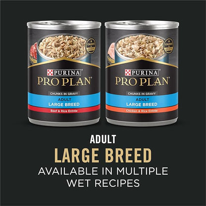 Purina Pro Plan Large Breed Dry High Protein Dog Food with Probiotics for Dogs, Beef and Rice Formula - 18 lb. Bag - PAWPICO