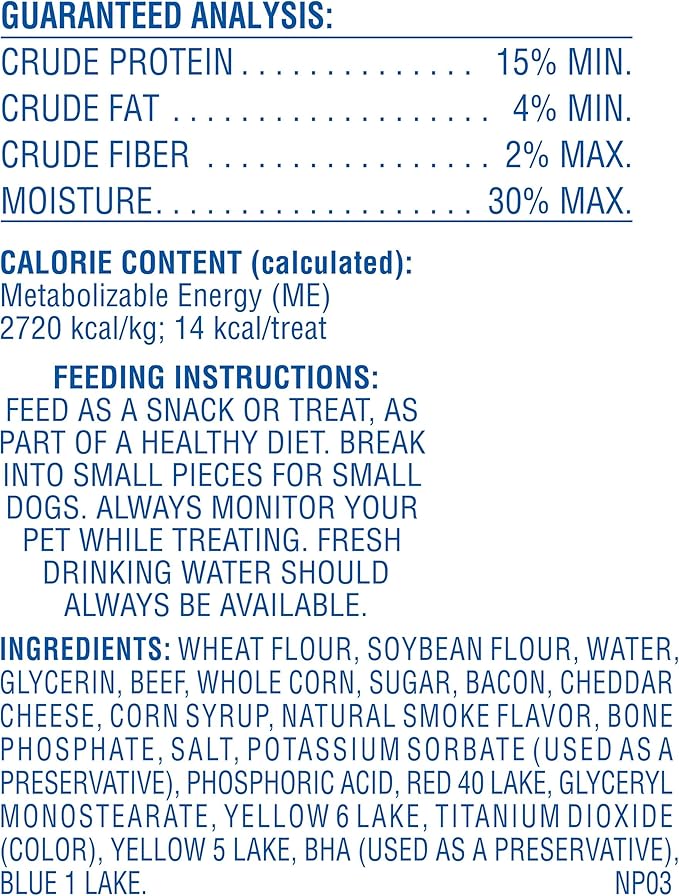 Canine Carry Outs Dog Treats, Bacon & Cheese Flavor, 22.5 Ounce (Pack of 6), Made with Real Bacon and Cheese - PAWPICO