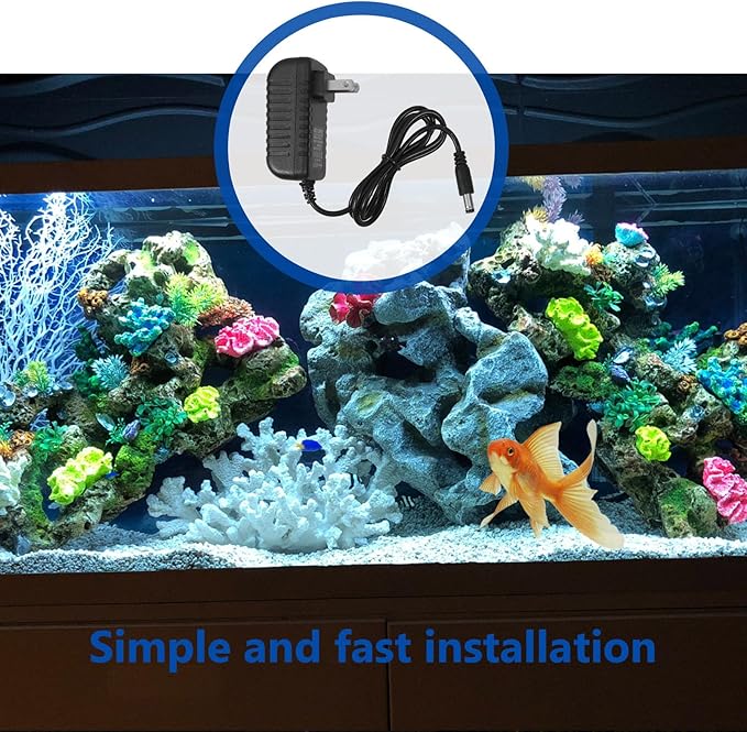 UPKOCH 12V 1A LED Power Adapter, AC110V to DC12V Switching Power Supply Converter for Aquarium Fish Tank Light, Fish Tank Strip Light Plug, US Plug UPKOCH