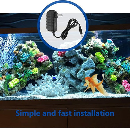 UPKOCH 12V 1A LED Power Adapter, AC110V to DC12V Switching Power Supply Converter for Aquarium Fish Tank Light, Fish Tank Strip Light Plug, US Plug UPKOCH