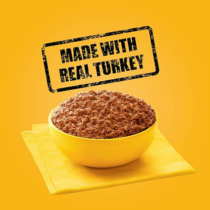 PEDIGREE CHOPPED GROUND DINNER Adult Canned Soft Wet Dog Food, Turkey & Bacon Flavor, 13.2 oz. Cans 12 Pack - PAWPICO