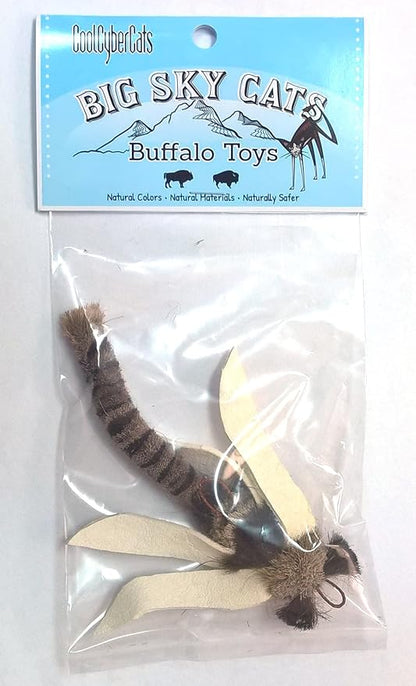 Dragonfly Refill/Attachment Cat Toy - Natural Buffalo/Deer: Fits Wildcat and Popular Bird and Mouse Type Wands/Poles - PAWPICO