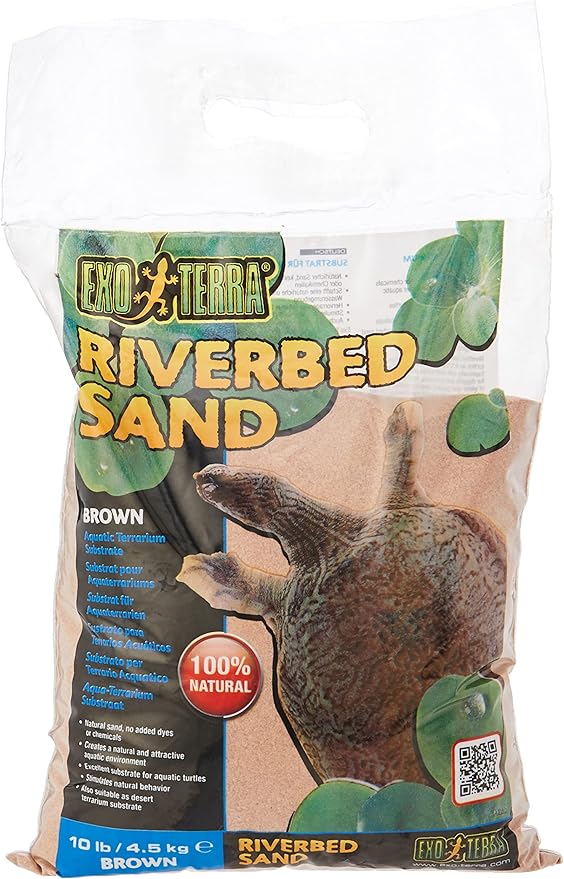 Exo Terra Riverbed Sand, 10-Pounds - Real Riverbed Sand with No Added Dyes or Chemicals ExoTerra