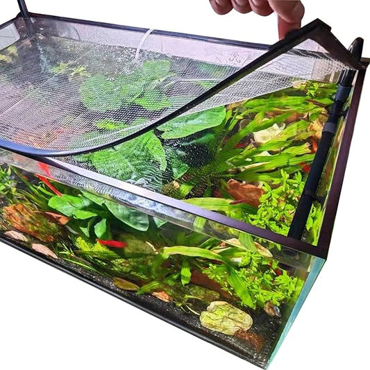 Magnetic Aquarium Cover lid Fish Tank lid Anti-Jumping net Cover mesh Terrarium lid Aquarium Hood (Big Size DIY Cover lid) NestBasics