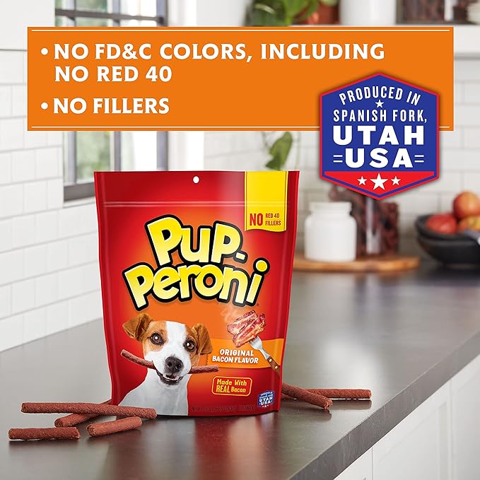 Pup-Peroni Dog Treats, Original Bacon Flavor, 22.5 Ounce, Made with Real Bacon - PAWPICO