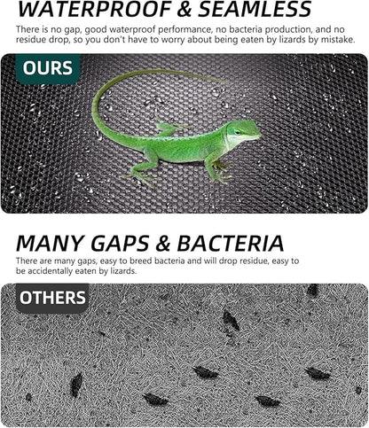 Large Reptile Carpet Terrarium Liner Bedding Substrate Mat – Non-Adhesive Carpet Bedding for Reptile Tank – Warming Terrarium Floor Liner for Bearded Dragon Iguana Turtle Snakes (79 inch) Seapanhe