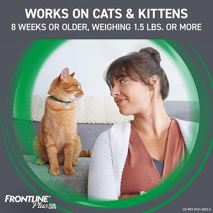 Frontline Plus Flea and Tick Treatment for Cats Over 1.5 lbs. 8 Treatments FRONTLINE%C2%AEBrandProducts