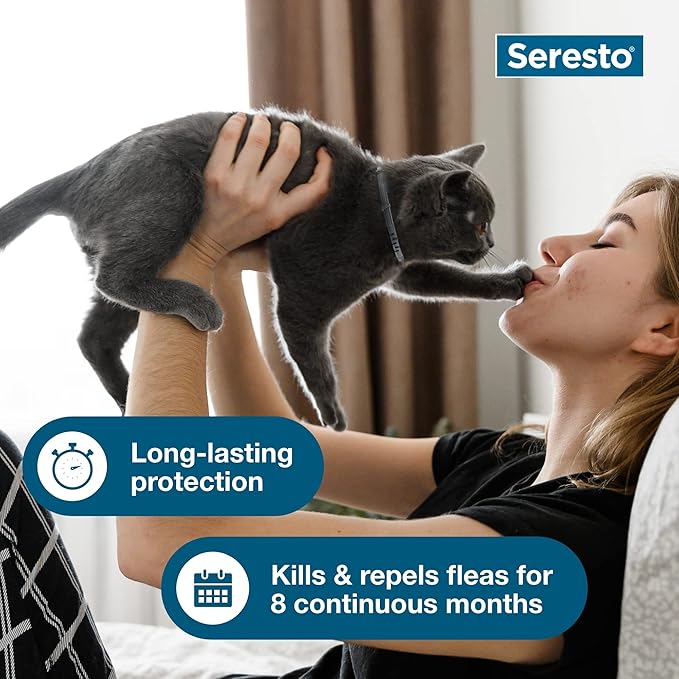 Seresto Cat Vet-Recommended Flea & Tick Treatment & Prevention Collar for Cats | 8 Months Protection Seresto