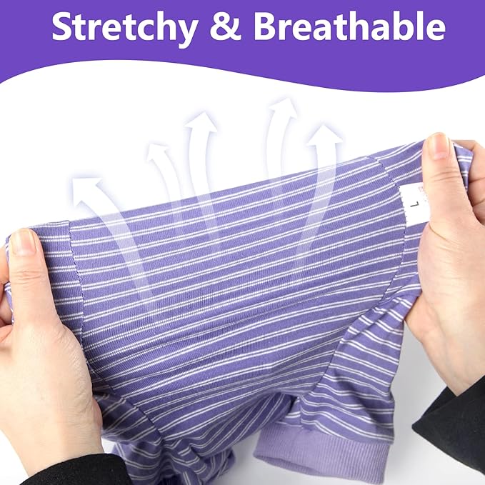 LIANZIMAU Cat Surgical Recovery Suit Professional for Male Female Dog Abdominal Wounds Cone E-Collar Alternative Anti-Licking Pet Surgical Recovery Pajama Suit Soft Fabric Onesie for Cats Lianzimau