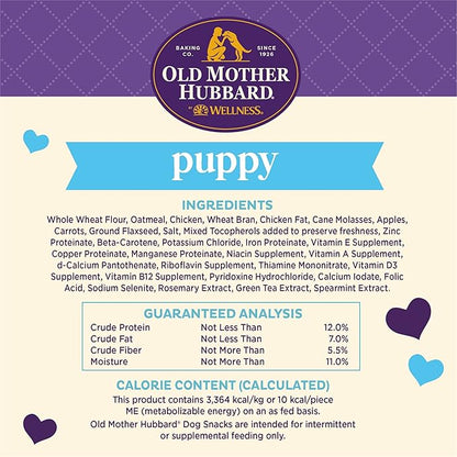 Old Mother Hubbard by Wellness Classic Natural Puppy Treats, Crunchy Oven-Baked Biscuits, Ideal for Training, Mini Size Dog Treats, 20 ounce bag - PAWPICO