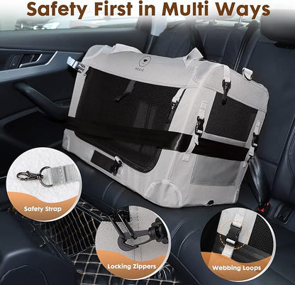 Extra Large Cat Carrier for 2 Cats, Portable Soft Sided Large Pet Carrier for Traveling, Indoor and Outdoor Uses, 24"×16"×16" - PAWPICO