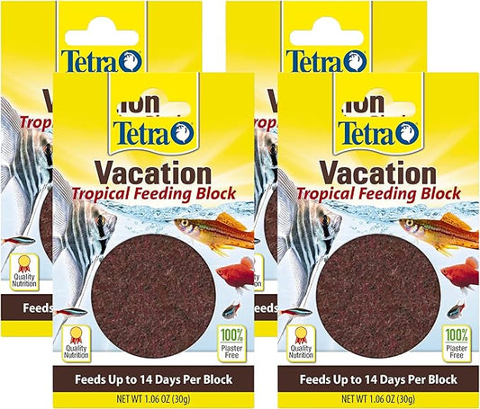 Tetra Weekend and Vacation Feeder Slow-Release Fish Food for Tropical Fish 1.06 Ounce (Pack of 4) Tetra