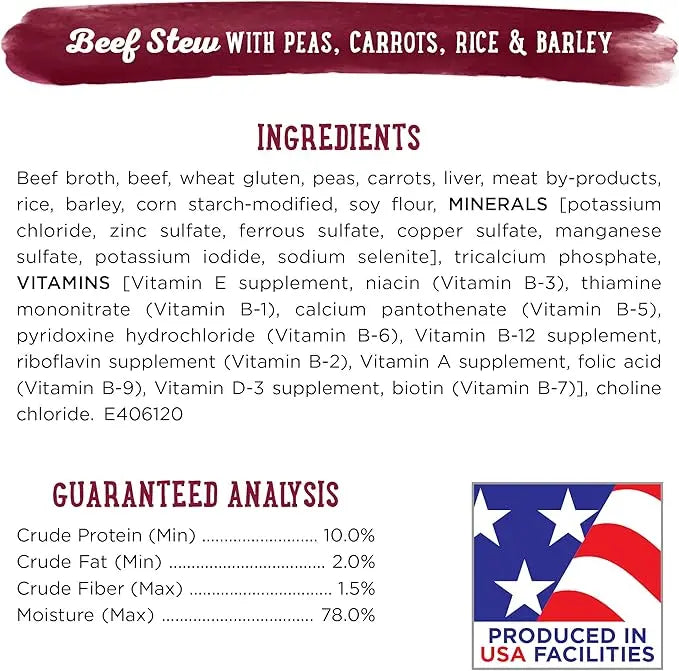 Beneful Purina Gravy Wet Dog Food, Prepared Meals Beef Stew - (8) 10 oz. Tubs (Pack of 2) - PAWPICO