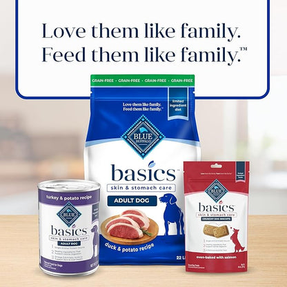 Blue Buffalo Basics Grain-Free Dry Dog Food for Adult Dogs, Limited Ingredient Diet, Duck Recipe, 22-lb. Bag - PAWPICO