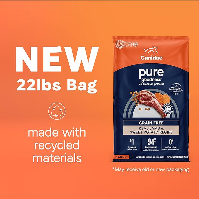 Canidae Pure Real Lamb & Pea Recipe Adult Dry Dog 22 LB - PAWPICO