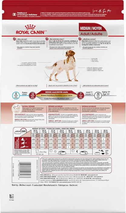 Royal Canin Medium Breed Adult Dry Dog Food, 17 lb bag - PAWPICO