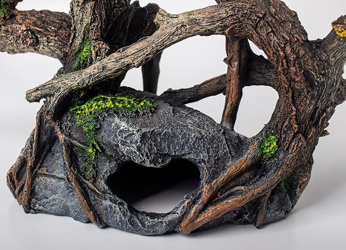 Fish Tank Decorations Aquarium Décor Resin Artificial Tree Trunk Root (A) Taomypets