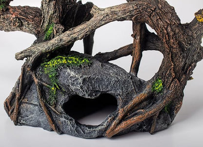 Fish Tank Decorations Aquarium Décor Resin Artificial Tree Trunk Root (A) Taomypets