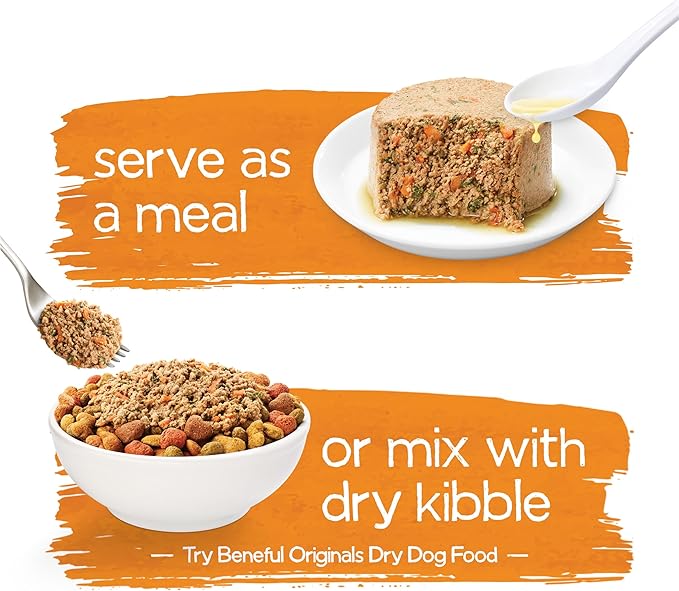 Purina Beneful Infused Wet Pate Dog Food with Real Chicken, Carrots and Spinach, with Fish Oil for Dogs - (8 Packs of 3) 3oz. Sleeves - PAWPICO