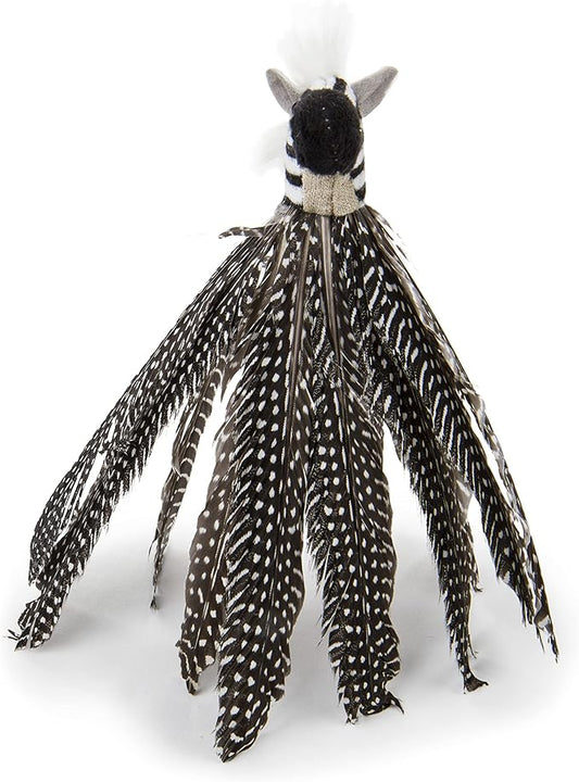 Petlinks HappyNip Zippy Zebra Feather Cat Toy, Contains Silvervine & Catnip - Black/White, One Size - PAWPICO