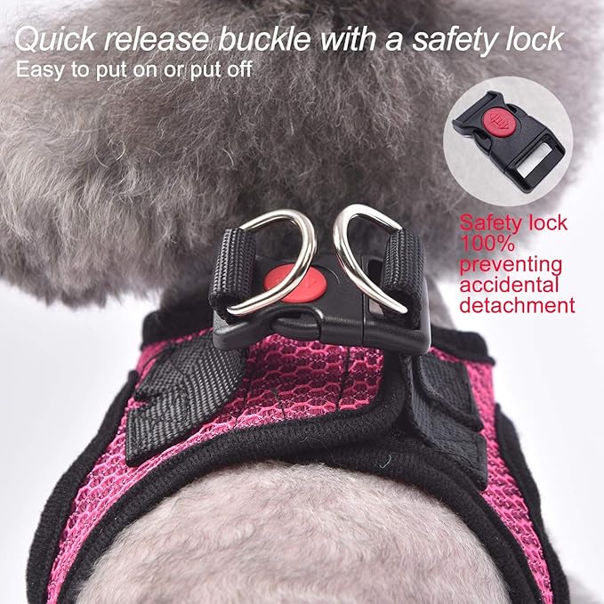 Dog Harness Step-in Breathable Puppy Cat Dog Vest Harnesses for Small Medium Dogs - PAWPICO