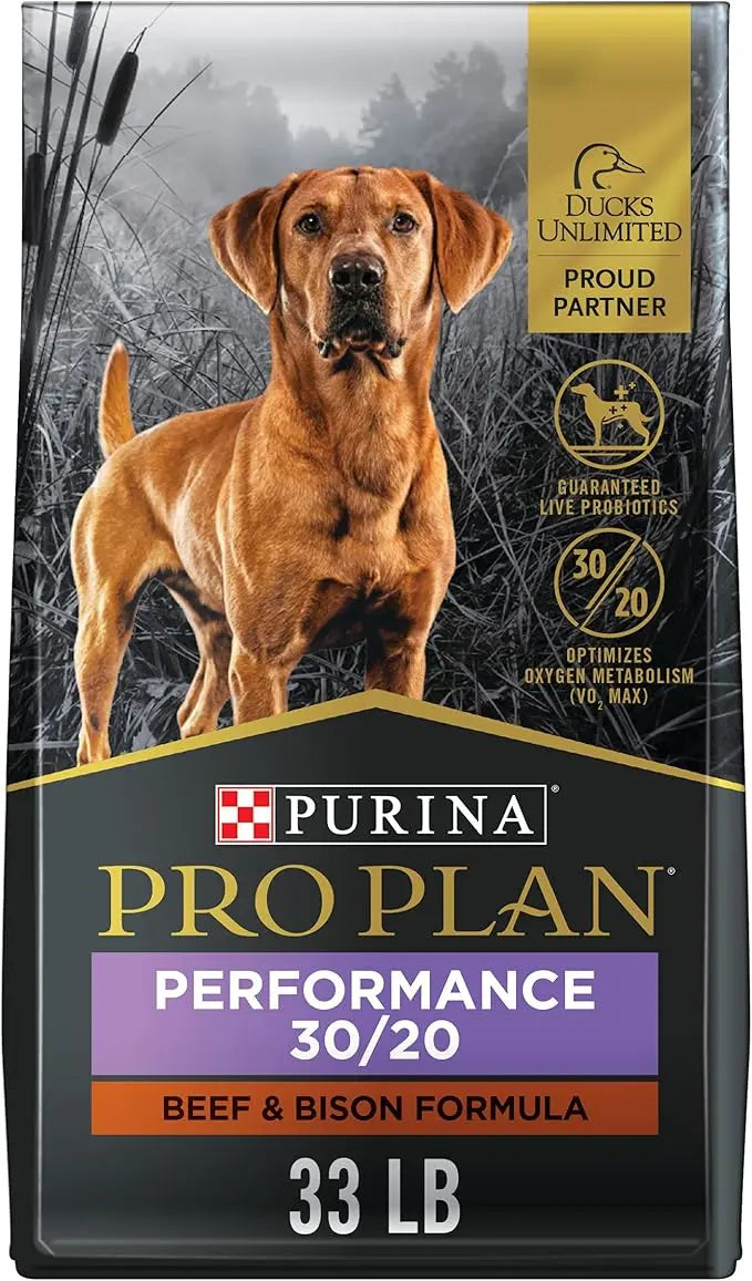 Purina Pro Plan Sport Performance 30/20 Beef & Bison Formula Dry Dog Food - 33 Lb. Bag - PAWPICO