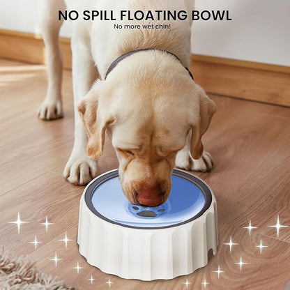 Dog Water Bowl No Spill 70oz/2L Large Capacity Dog Water Bowl Dispenser Non Slip No Splash Dog Water Bowl Pet Slow Feeder No Drip Dog Water Bowl on Vehicle Slow Water Bowl for Dogs and Cat Blue - PAWPICO