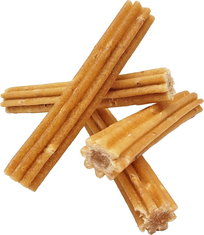 Himalayan Dog Chew Churro Yak Cheese Dog Chews, 100% Natural, Long Lasting, Gluten Free, Healthy & Safe Dog Treats, Lactose & Grain Free, Protein Rich, Real Peanut Butter Flavor, 4 Churros Per Pouch - PAWPICO