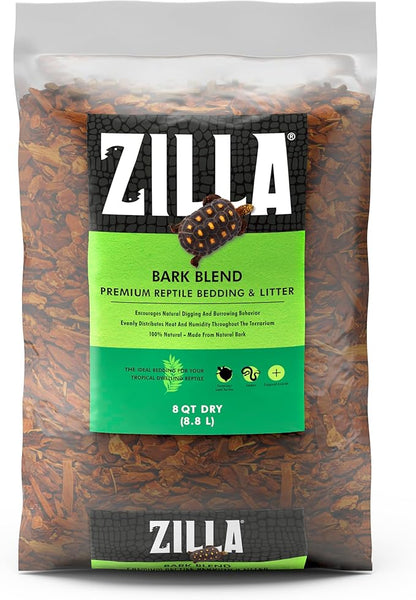 Zilla Bark Blend, Organic Fir Bark for Tropical and Forest Habitats, 8 Quarts Zilla