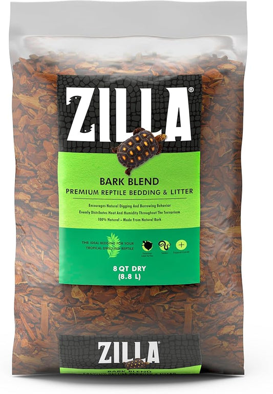 Zilla Bark Blend, Organic Fir Bark for Tropical and Forest Habitats, 8 Quarts Zilla