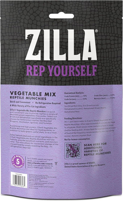 Zilla Reptile Food Munchies Vegetable Mix, 4-Ounce Zilla