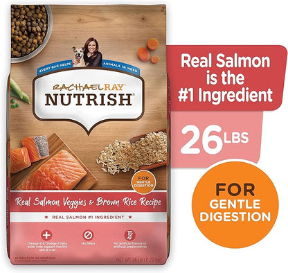 Rachael Ray Nutrish Salmon Dry Dog Food, 26 Pound Bag - PAWPICO