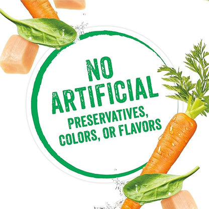 Purina Beneful Infused Wet Pate Dog Food with Real Chicken, Carrots and Spinach, with Fish Oil for Dogs - (8 Packs of 3) 3oz. Sleeves - PAWPICO