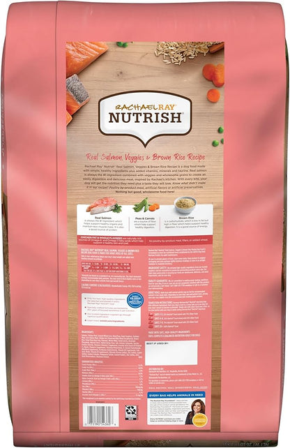 Rachael Ray Nutrish Salmon Dry Dog Food, 26 Pound Bag - PAWPICO