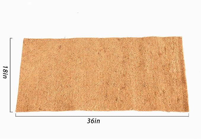Reptile Carpet Natural Coconut Fiber, 36" x 18" Tortoise Carpet Mat for Pet Terrarium Liner, Reptile Bedding Supplies for Lizard, Snake, Chameleon, Turtle, Bearded Dragon SISIPAILIFE