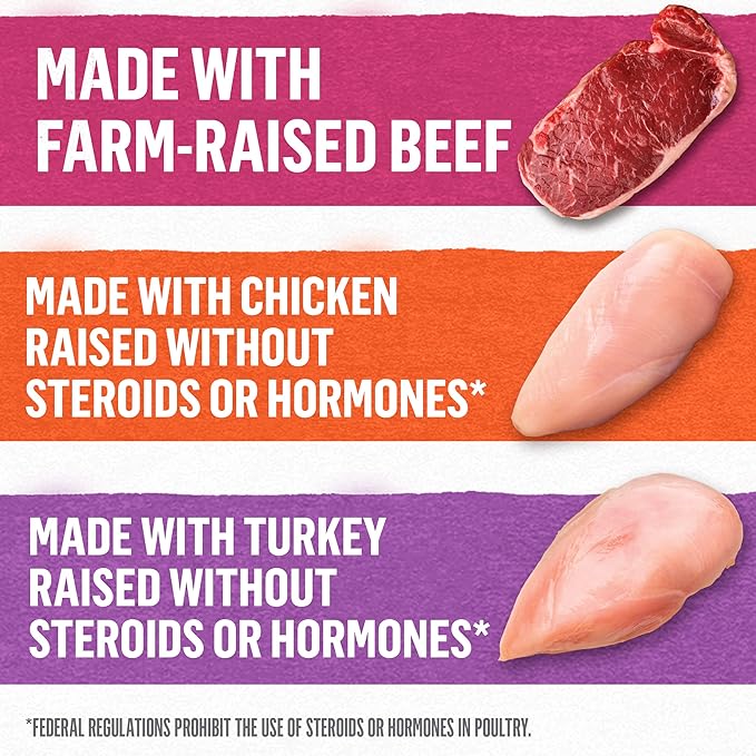 Purina Beyond Gravy, Beef, Chicken or Turkey in Gravy Ground Entree Grain Free Wet Dog Food Variety Pack - (Pack of 6) 12.5 oz. Cans - PAWPICO