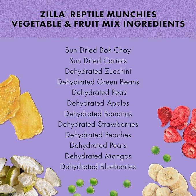 Zilla Reptile Munchies Vegetable and Fruit Mix 4 oz. Zilla