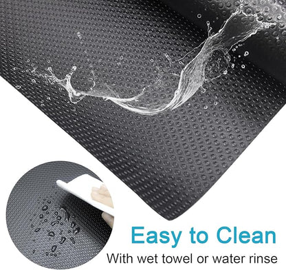 Reptile Carpet Bedding, 17.7 x 78.7 Inches Cuttable Reptile Terrarium Substrate Liner, Bearded Dragon Tank Accessories, Reptile Tank Mat for Leopard Gecko, Lizard, Snake and Tortoise, Black PAWPICO