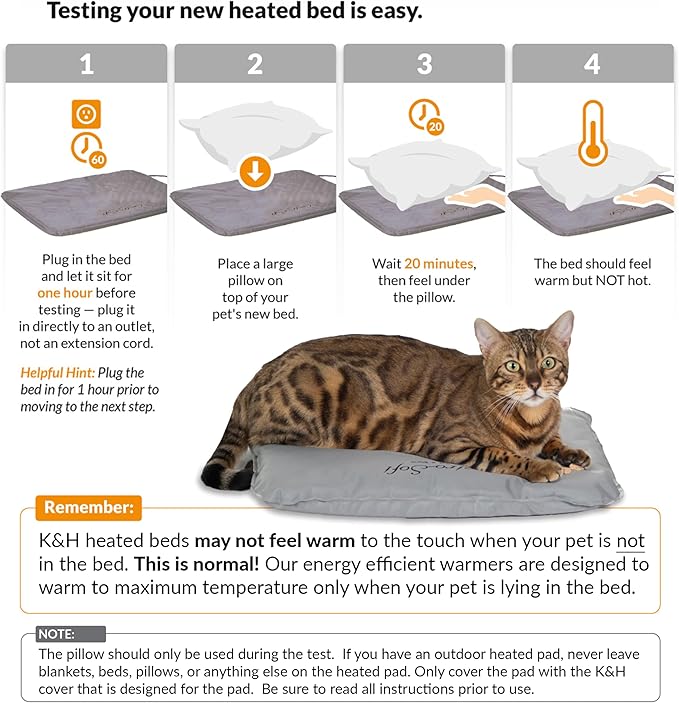 K&H Pet Products Outdoor Heated Kitty House, Outdoor Cat House for Outside Community Cats, Strays, and Ferals, Insulated Shelter, Warming Cold Weather House with Heated Pad for Winter, Cabin Design - PAWPICO