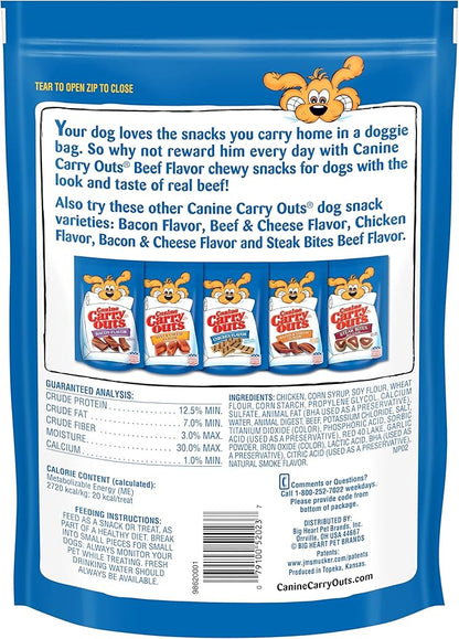 Canine Carry Outs Dog Treats, Beef Flavor, 22.5 Ounce (Pack of 4) - PAWPICO