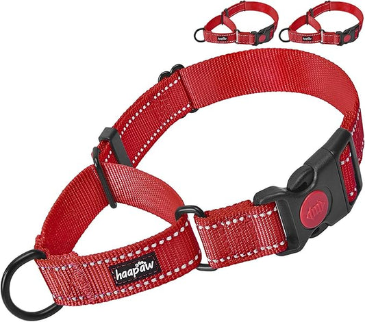haapaw 2 Packs Martingale Dog Collar with Quick Release Buckle Reflective Dog Training Collars for Small Medium Large Dogs haapaw