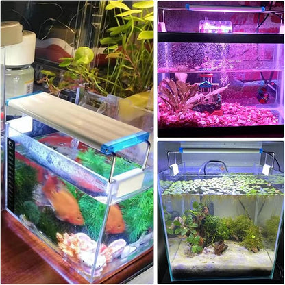 LED Aquarium Light Full Spectrum Fish Tank Lights 7" 8" 10" 12" 8W Multi-Color Freshwater Saltwater Plant Lamp White Blue Red LEDs Oltraman