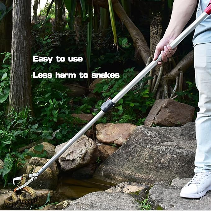 7.3ft Snake Catcher Tongs Grabber Professional Traps Stick Heavy Duty Auminum Alloy Pick-up Handing Tools SYFRLLC